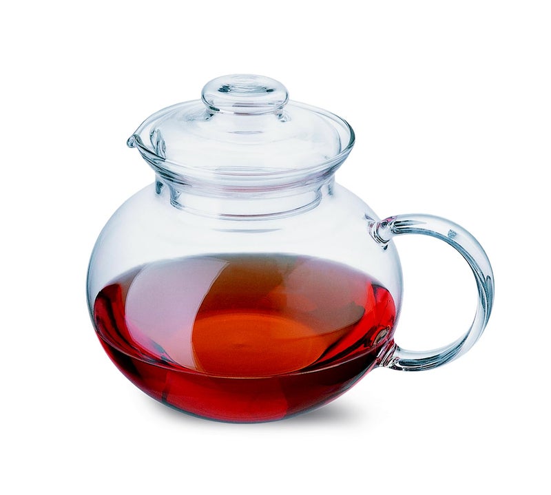 Simax Glass Teapot for Stovetop: Clear Glass Tea Kettle with Spout - 1 Quart/4 Cup Teapot - Microwave Safe - Image 1